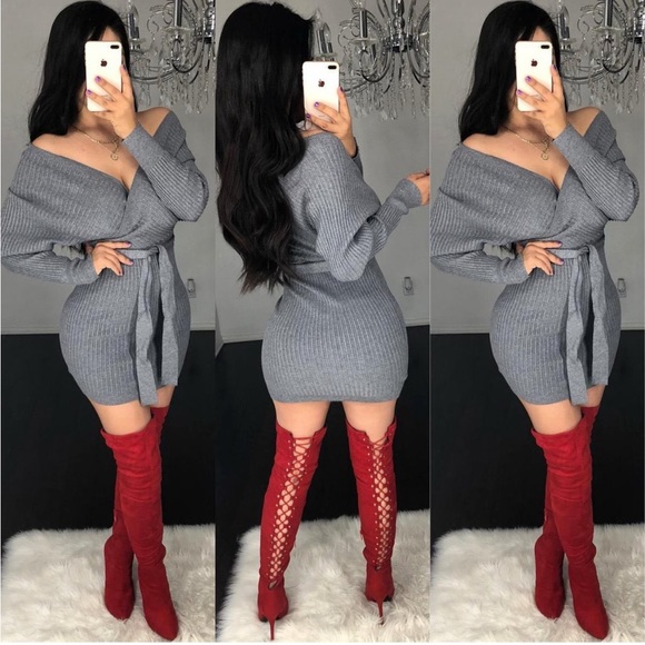 Red High Heel Open Back Corset Lace Up Thigh High Boot - Picture 10 of 11